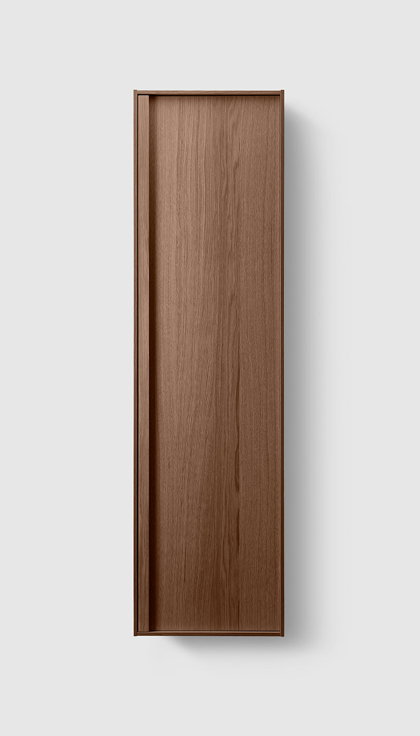 Haven H2/ Tc45 Walnut Wood Høyre Høyskap 450X1630X320Mm