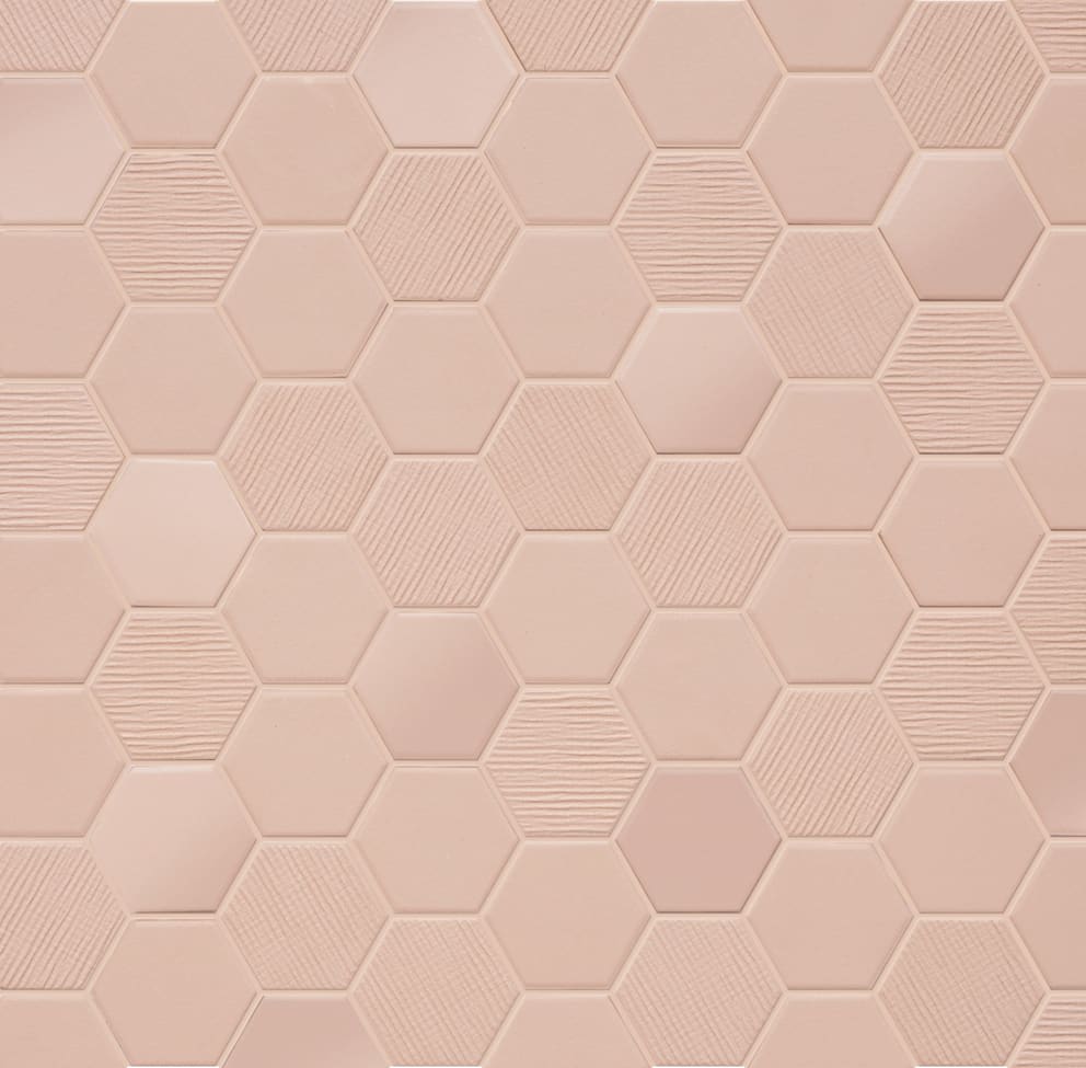 Hexa mosaikkflis Rosy Blush Mix