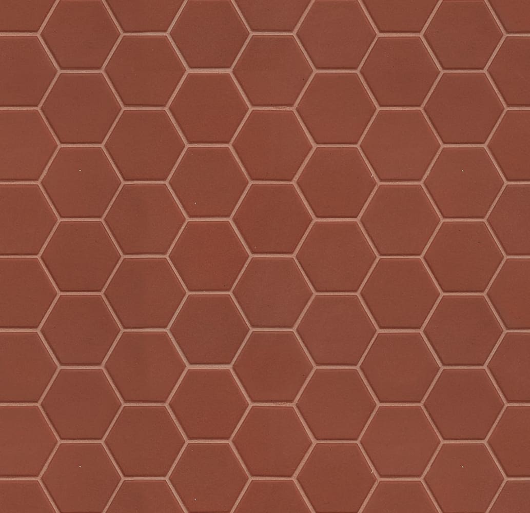 Hexa mosaikkflis Rusty Red