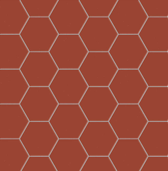 Hexa Floor 14x16 flis Rusty Red