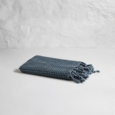 Loom Waffle Grey Blue Håndhåndkle