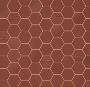 Hexa mosaikkflis Rusty Red Mix