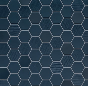 Hexa mosaikkflis Deep Navy Mix