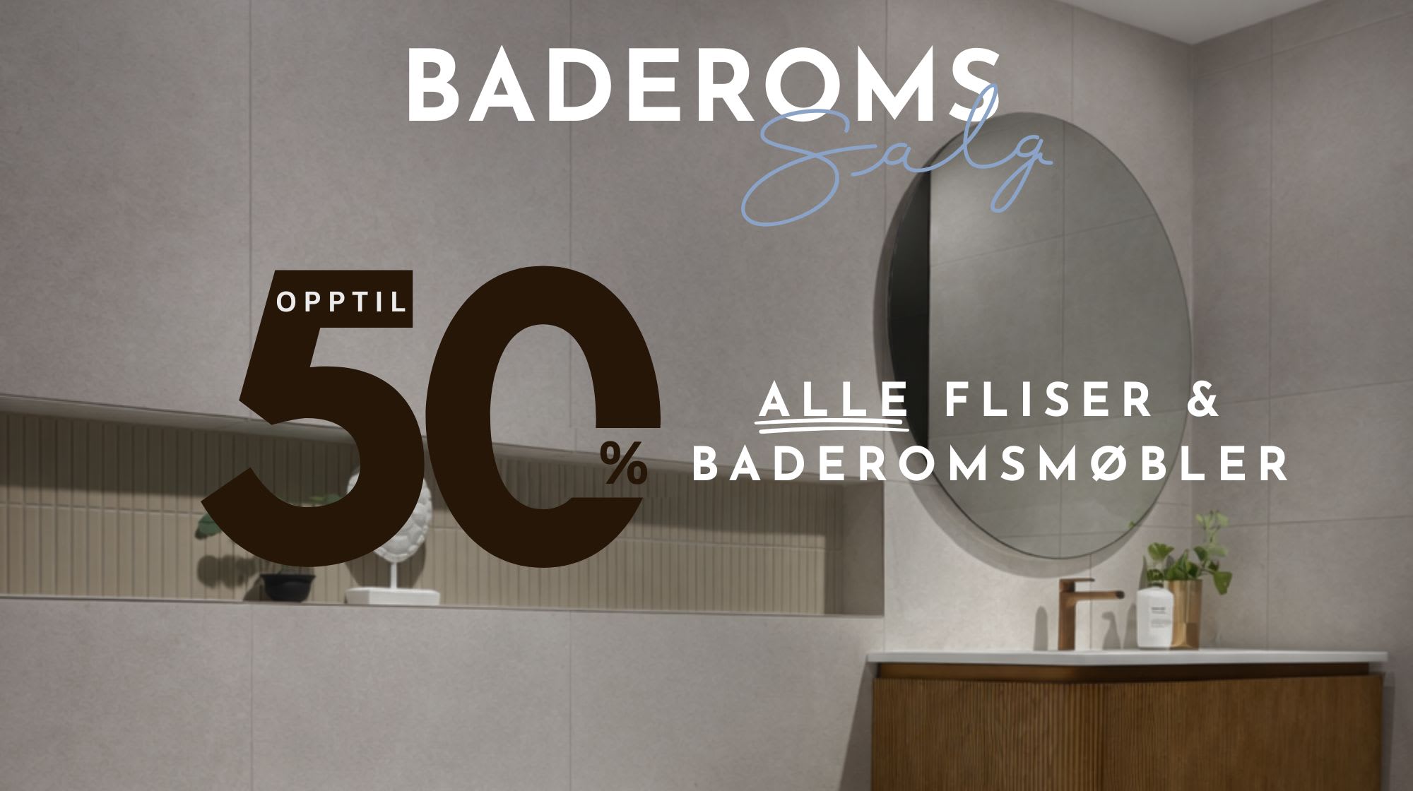 Salg på fliser og baderomsinnredning til baderom hos Norfloor