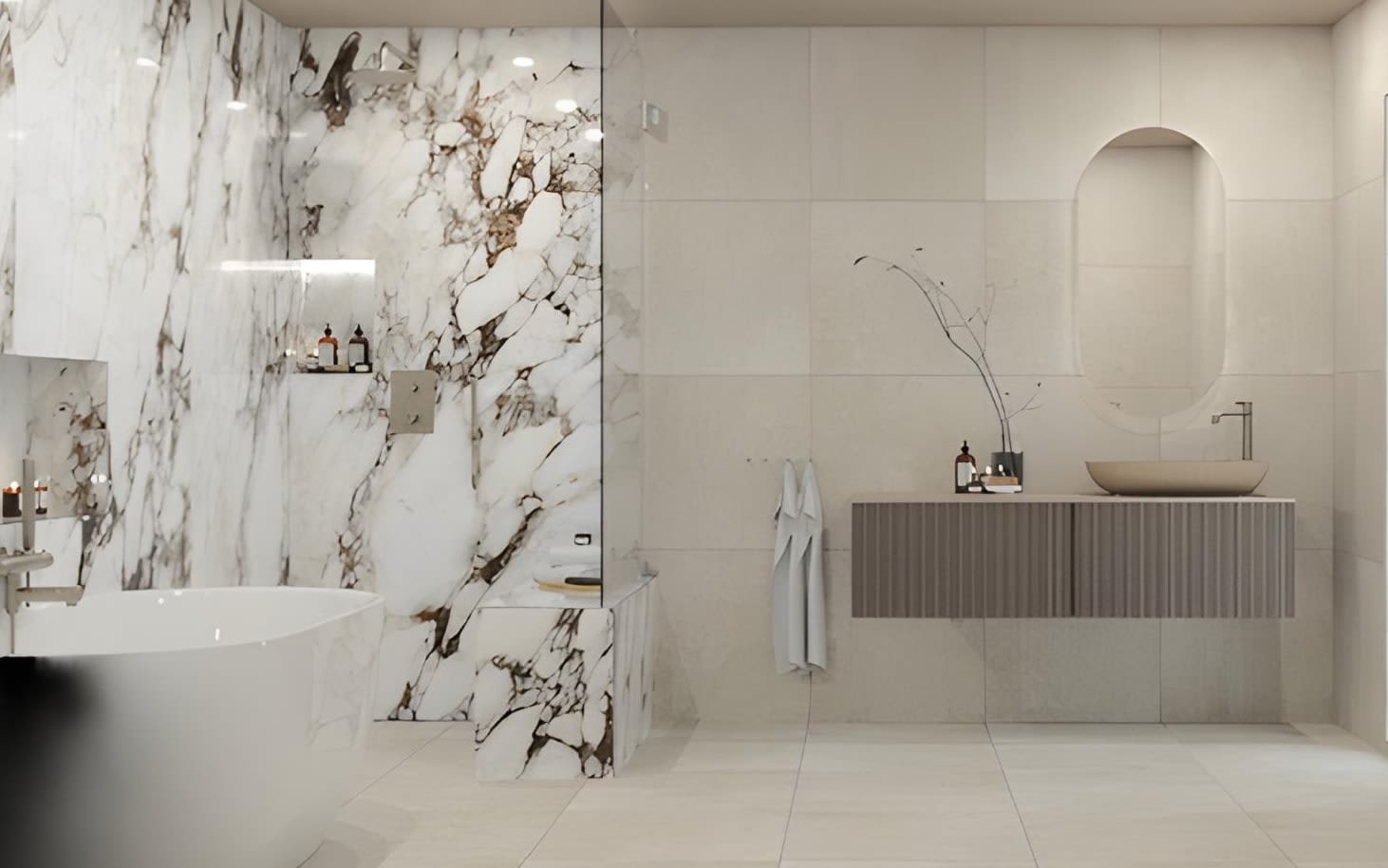 Tidløs & Elegant komplett baderomspakke hos Norfloor