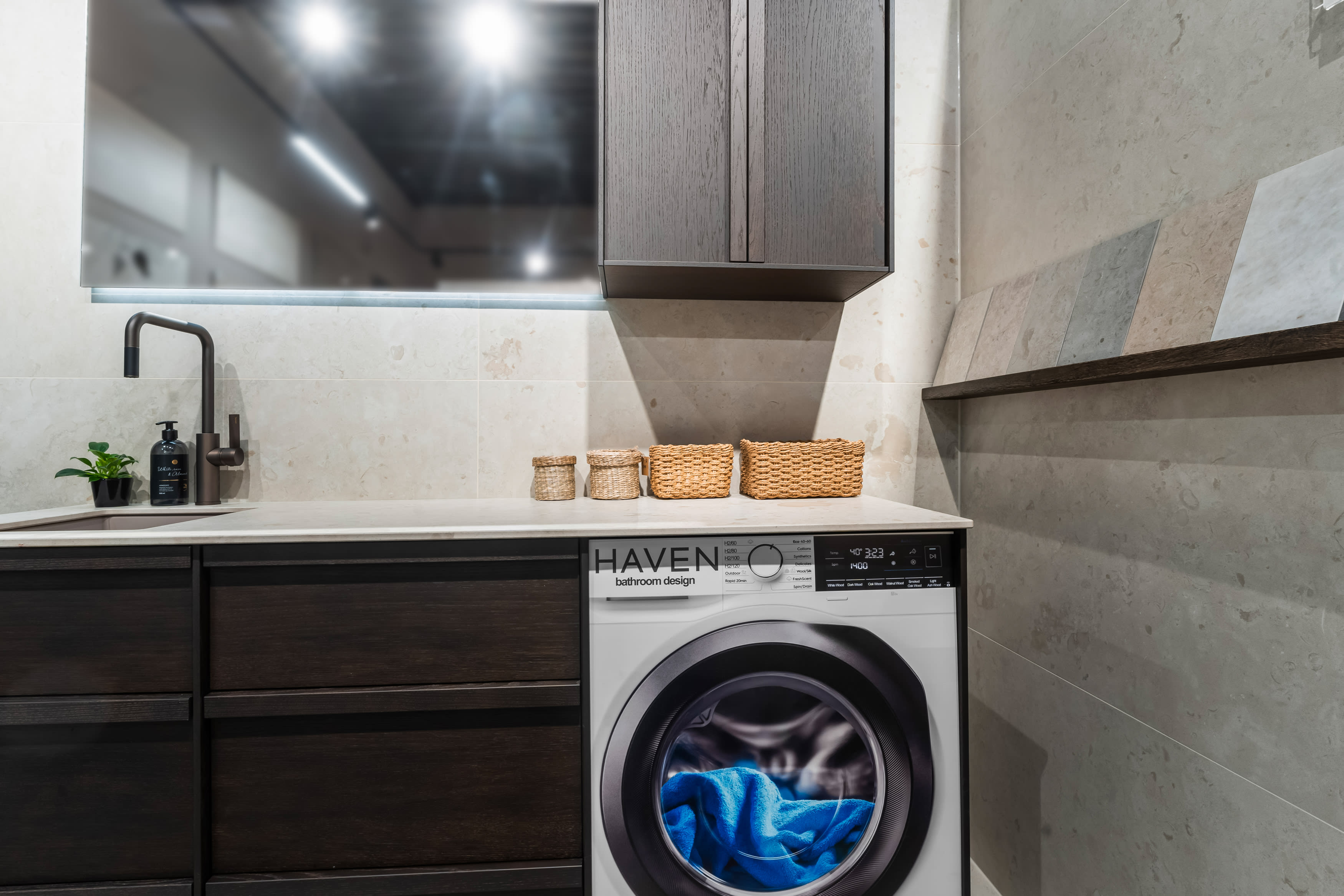 Haven vaskerom hos Norfloor med Bricmate fliser