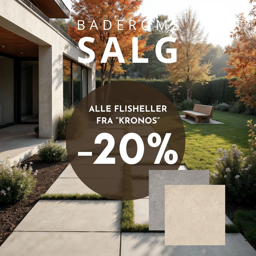 Baderomssalg med tilbud på badekar med riller