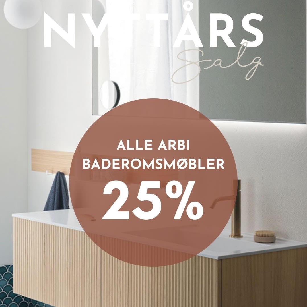 Alma Studio baderomsinnredning med buede linjer og rillet overflate. Speil med bakbelysning, dimmer og anti-dugg-funksjon.