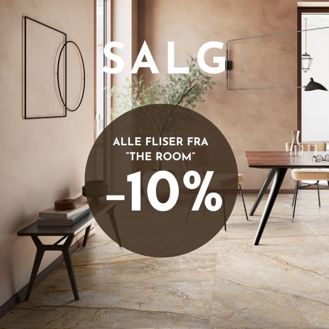 Fliser med utseende av marmor som gulvfliser fra Imola.