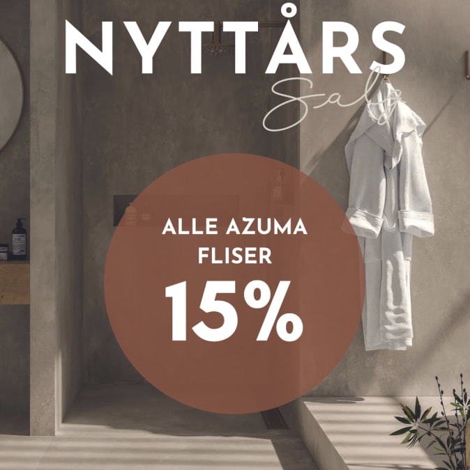 Azuma fliser som betong gulvfliser og veggfliser på baderom