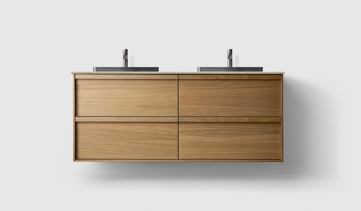 Haven H2 140Cm Oak Wood Norrv. Light Grey og Servant Stainless