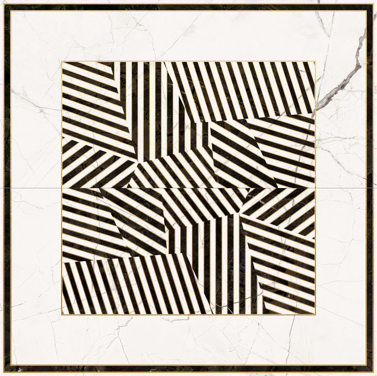 The Room Zebra 120x120 polerte flis