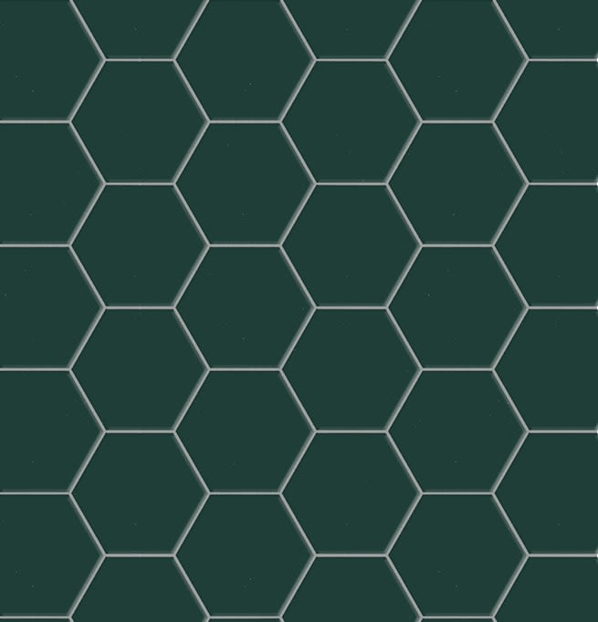 Hexa Floor 14x16 flis Green Echo