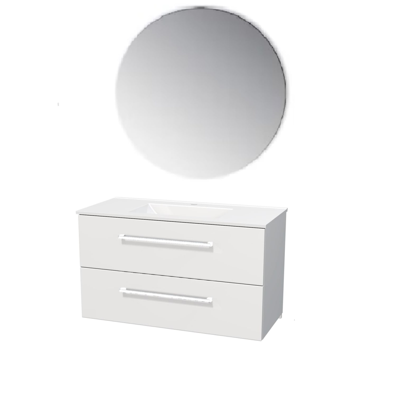 Chiara Møbelpakke Hvit Matt 100 Hvitt Håndtak