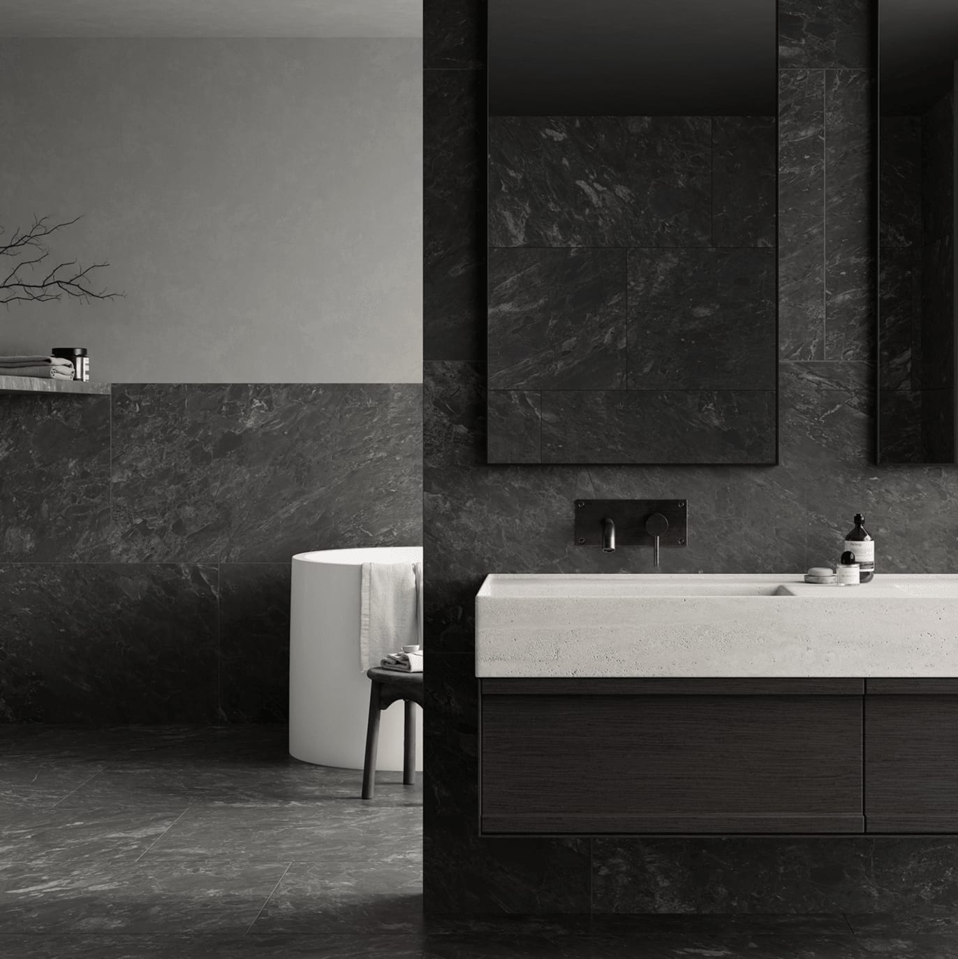 Marais Dark Grey 60x60 Fliser