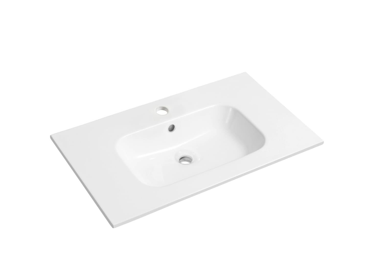 Alma Dune 80cm hvit blank servant i porselen