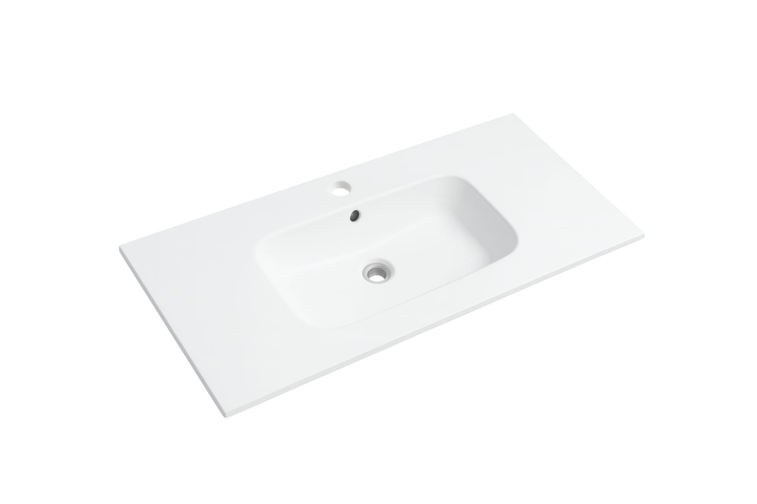 Alma Dune 100cm hvit matt servant i porselen