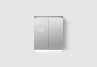 Haven H2 MC Speilskap 60cm Walnut Wood Med Magnetisk Sminkespeil