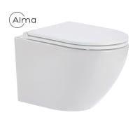 Alma Aquasense Vortex Komplett Vegghengt Toalett Matt Hvit