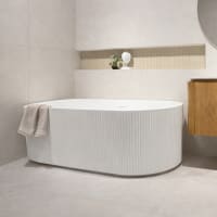 Alma Panarea frittstående badekar med riller