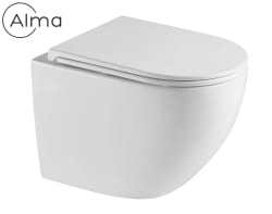 Alma Aquasense Vortex Komplett Vegghengt Toalett Hvit