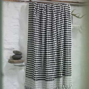 Loom Dotted Terry Black-White Badehåndkle