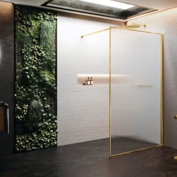 Novellini HP-ART 120 Dusj fastfelt, Børstet Messing