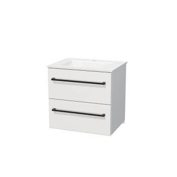 Chiara Servantskap 60cm m/ Porselensservant og Sort Matt Håndtak