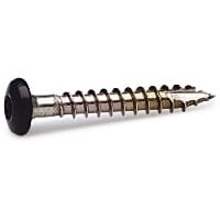 Sort skrue til spilepanel 4,8x35mm - pakke med 100 skruer