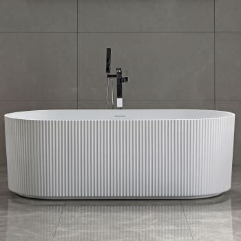 Alma Panarea frittstående badekar med riller