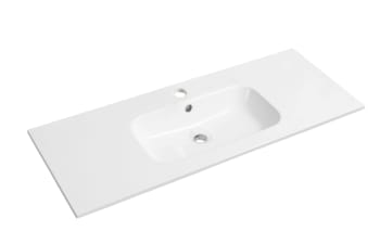 Alma Dune 120cm hvit blank servant i porselen