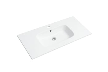 Alma Dune 100cm hvit matt servant i porselen