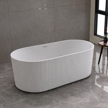 Alma Panarea frittstående badekar med riller