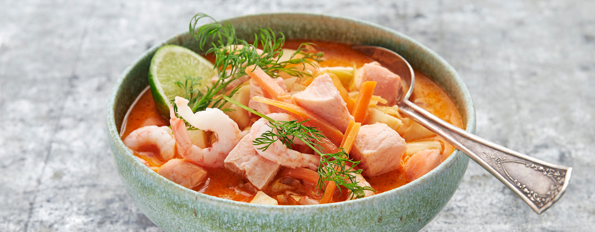 Spicy fiskesuppe