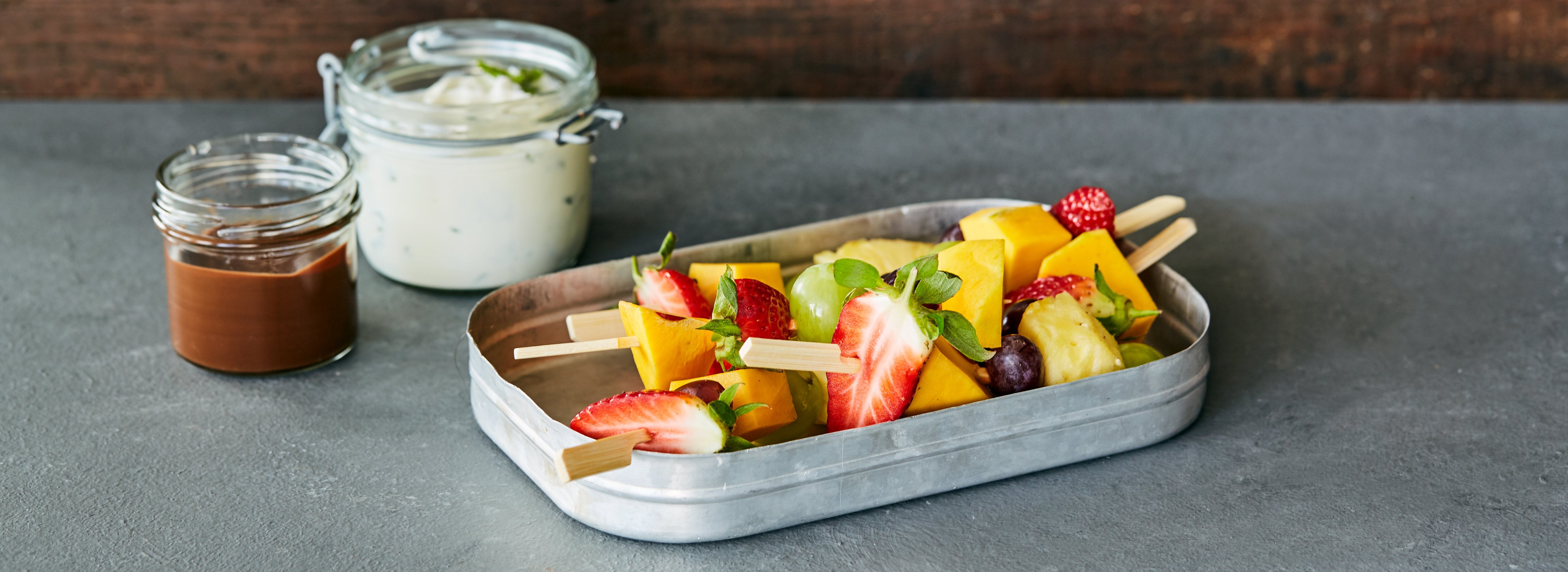 Frukt med sjokoladedip