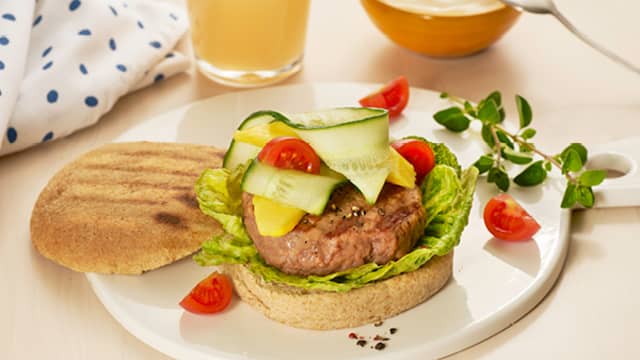 Grillet kalkunburger med mango