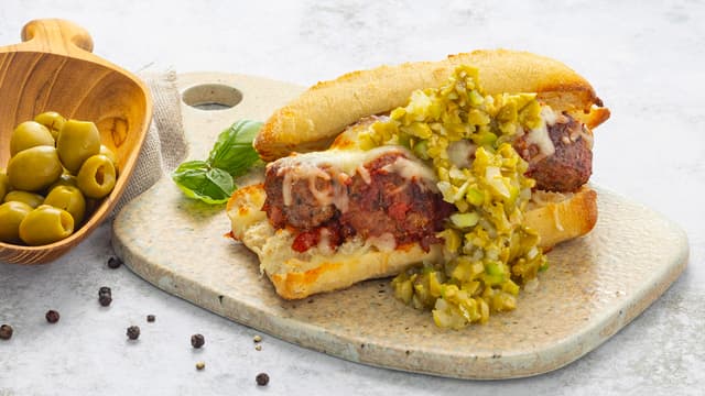 Kjøttbolle-sandwich