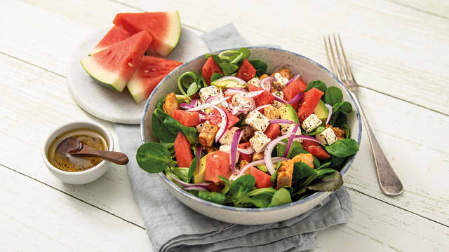 Kyllingsalat med vannmelon