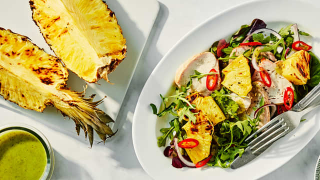 Grillet ytrefilet av svin med ananas og ananasdressing