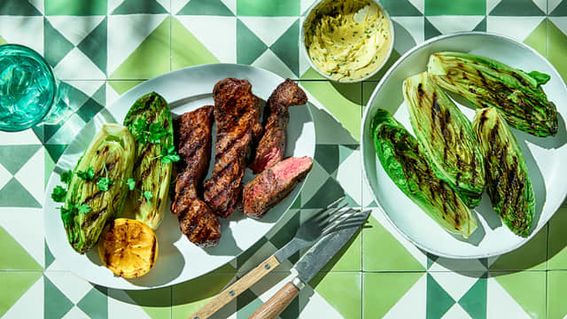 Ytrefilet av storfe med grillet hjertesalat og pepperrotsmør