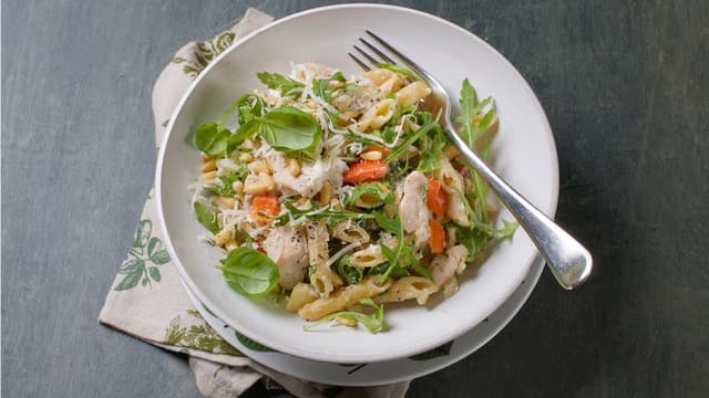 Godt og enkelt! Næringsinnhold pr 100g:  energi kcal 205, protein 13g, karbohydrat 20g, fett 8g, derav mettet fett 2,5g, salt 0,4g. Utviklet i samarbeid med matforskningsinstituttet Nofima.