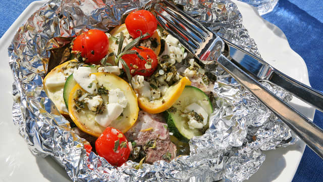 Foliebakte lammekoteletter