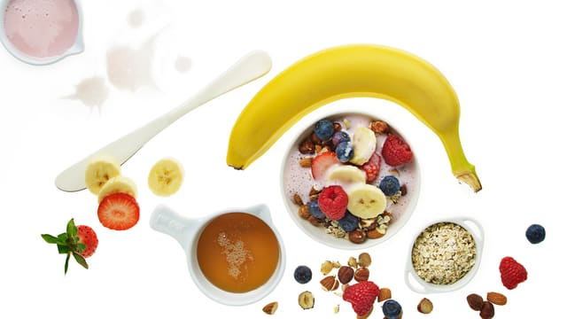 Barnemüsli med rosiner og nøtter