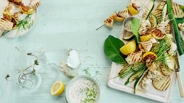 Grillspyd med steinbit