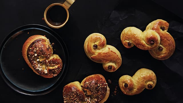 Fylte lussekatter