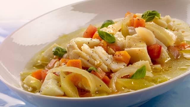 Klippfisk med rotgrønnsaker