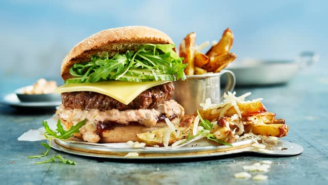 Hjemmelaget hamburger