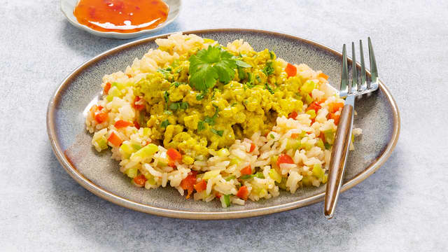 Karrikylling med grønnsaksris