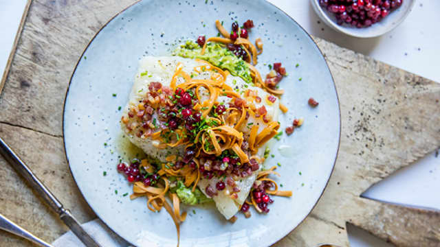 Lutefisk med brunost