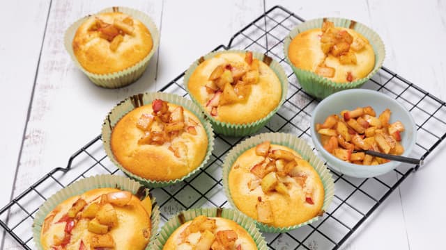 Muffins med stekte epler